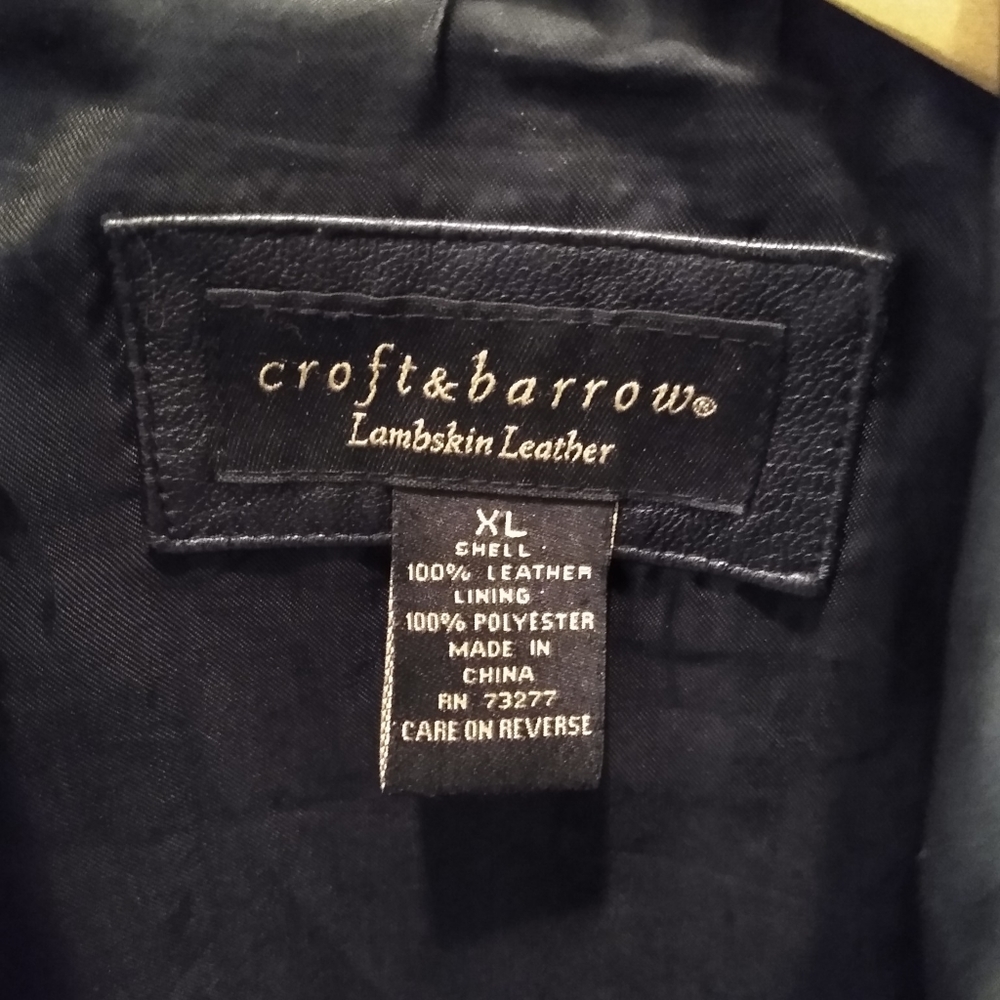 Black leather jacket